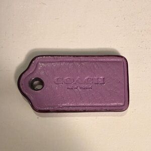Coach Purple Leather Tag